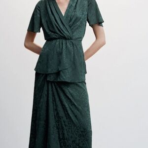 Mango Jacquard flowy set